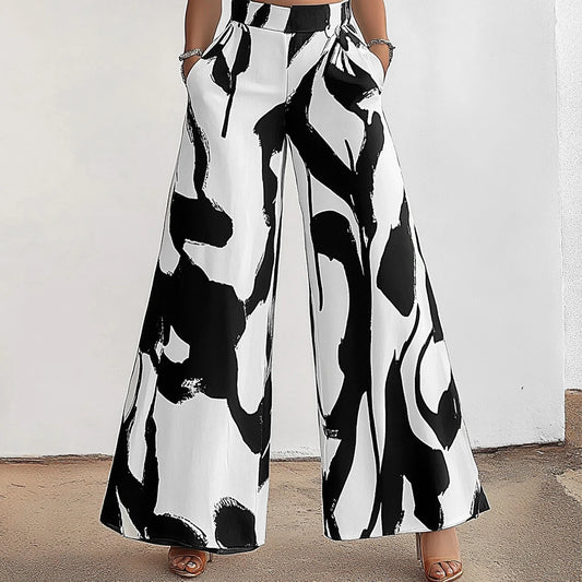 Graffipants - Pantalon Fluide Motif Abstrait